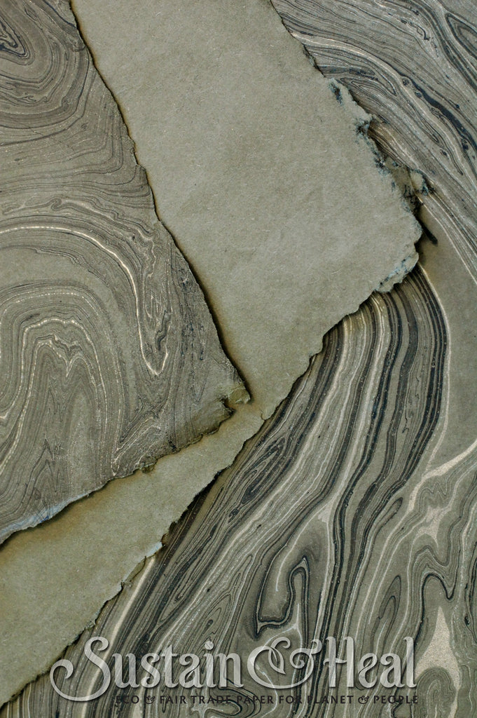 Olive Green Marble Sheet #130