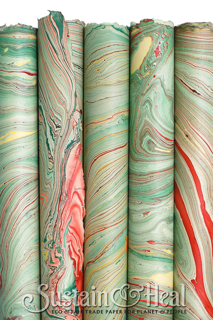Green and Red Marble Sheet #137