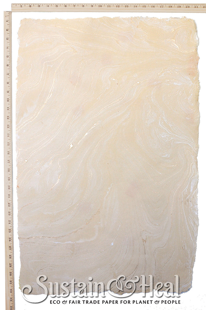 Cream and Gold Marble Sheet #142