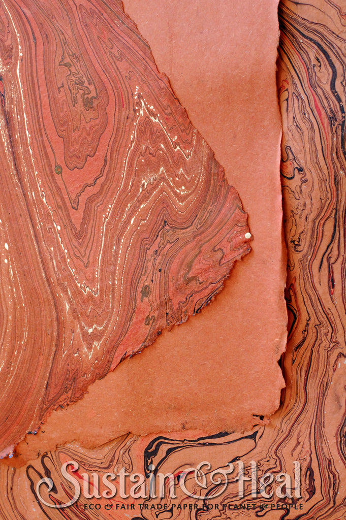 Dark Orange Marble Sheet #146