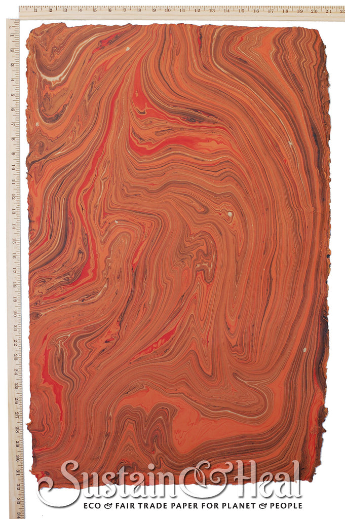 Dark Orange Marble Sheet #146
