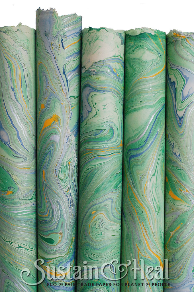 Green and Blue Marble Sheet #150