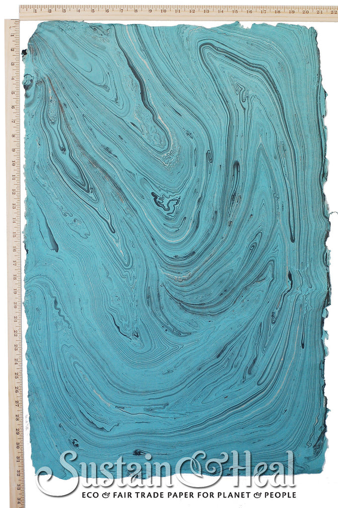 Teal Marble Sheet #01