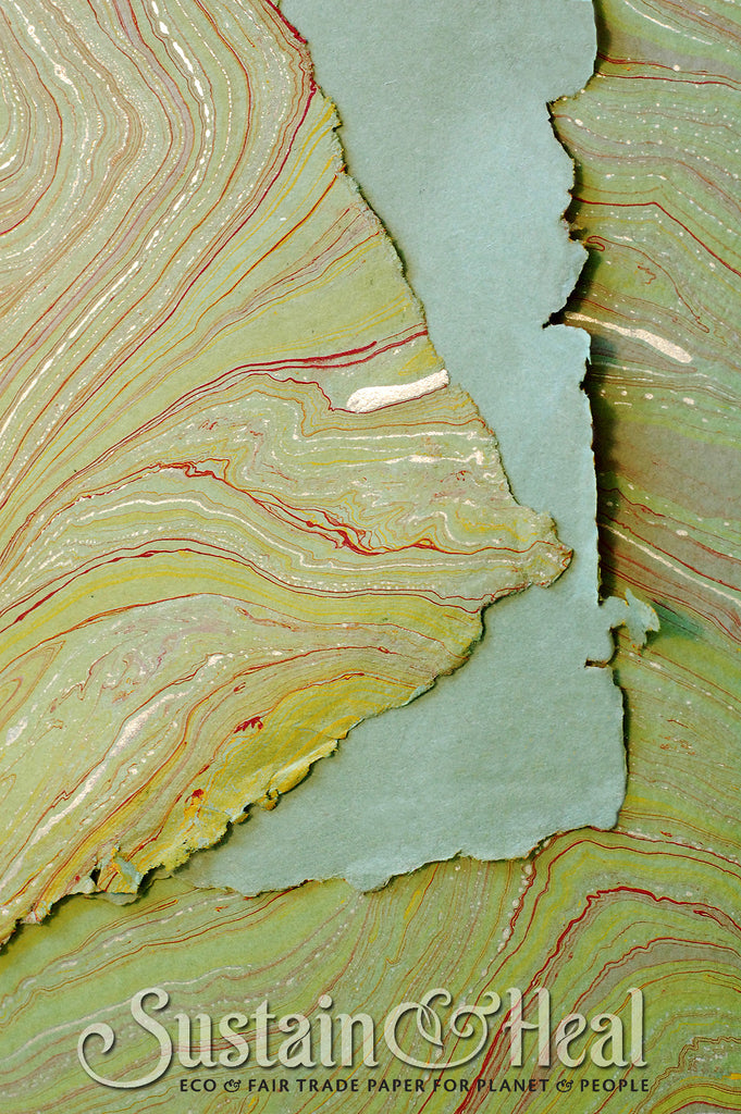 Sage Green Marble Sheet #26