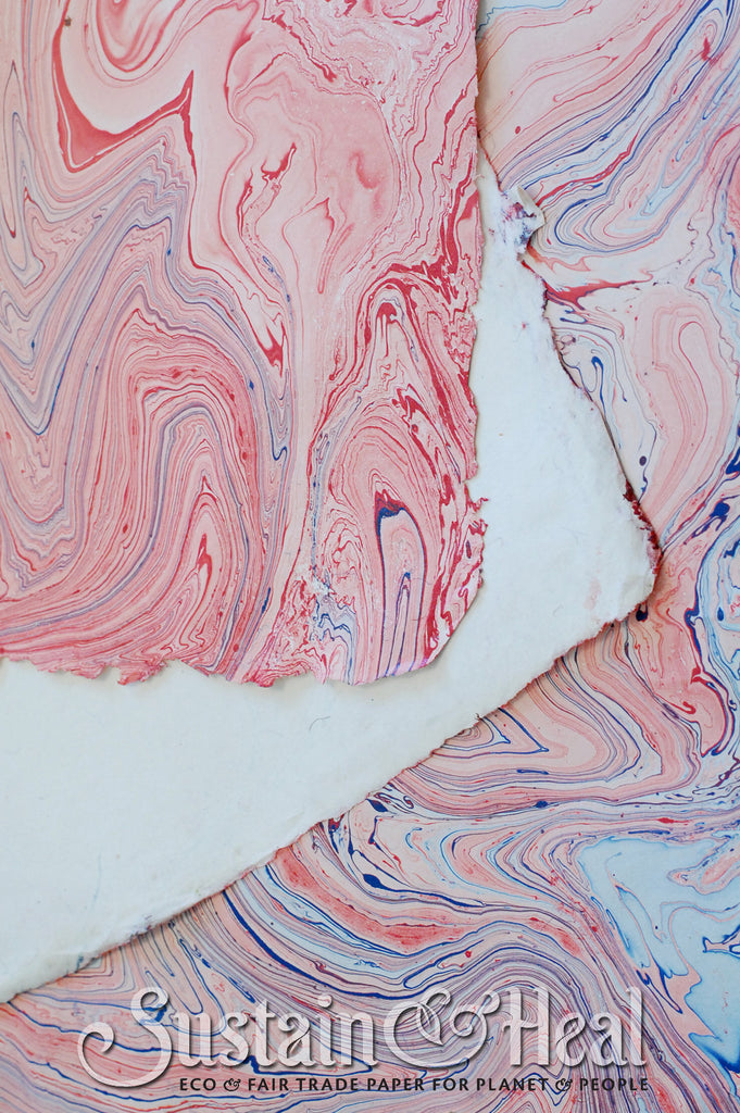 Red and Blue Marble Sheet #37