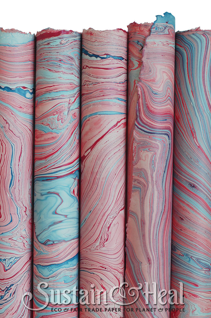 Red and Blue Marble Sheet #37