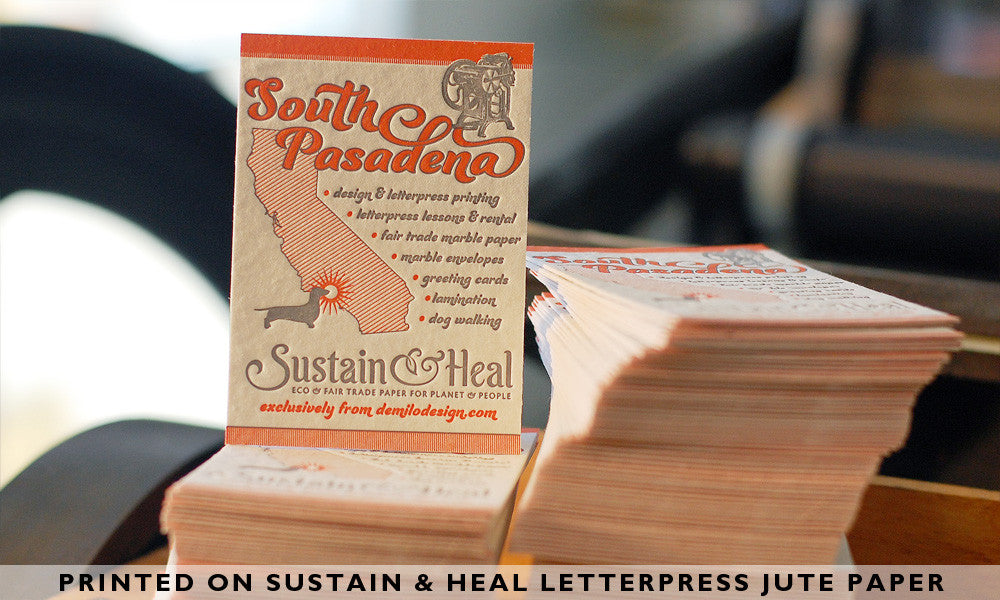 Cream Jute Letterpress Sheet