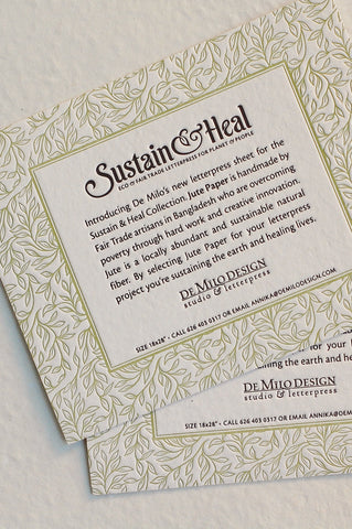Sustain & Heal fair trade paper swatchbook