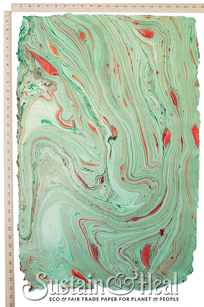 Green and Red Marble Sheet #137